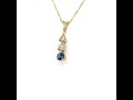 Montana Yogo Sapphire & 2 Diamond 14K Yellow Gold Pendant Necklace