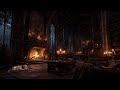 Ancient Castle Rain Ambience – Medieval Thunderstorm &amp; Cozy Fireplace Sounds for Deep Sleep