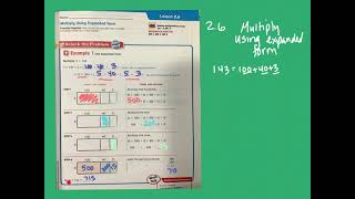 4th grade GoMath lesson 2.6 multiply using expanded form