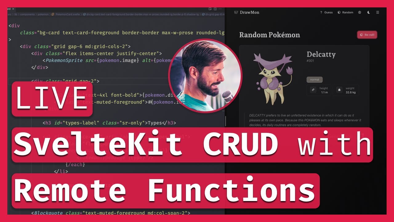 SvelteKit Remote Functions 🤖 Forms & CRUD 🔴 LIVE Coding & Chill - YouTube