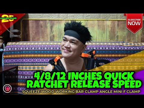 4/8/12 INCHES QUICK RATCHET RELEASE SPEED, SQUEEZE WOOD WORKING BAR CLAMP ANGLE MINI F CLAMP #clamp