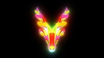 VJ Loops-3D NEON Deer Face Motion Graphics After Effect/Screensaver 4K/Wallpaper Engine/LED