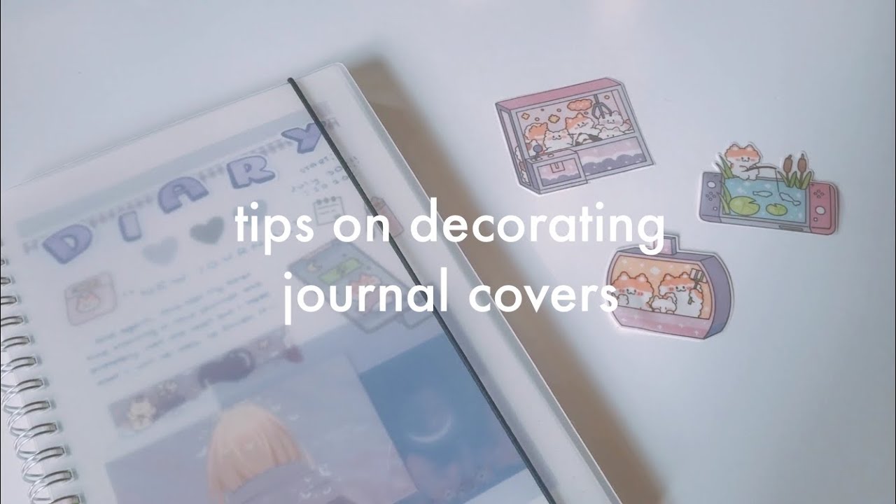 asmr real sound journal with me | tips on how to make an aesthetic cover for your journal