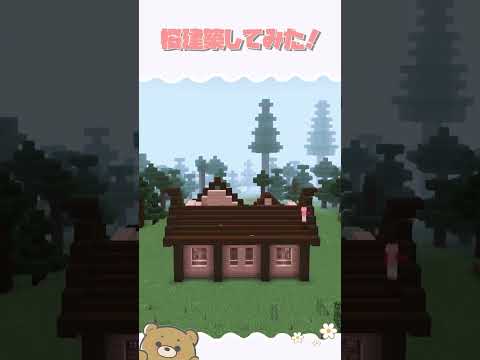【マインクラフト】桜を使って可愛い小さめの家を作りました。【タイムラプス】#shorts #Minecraft #マイクラ建築 #マイクラ