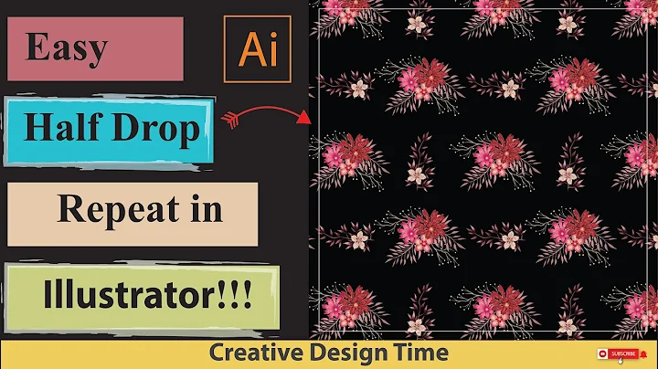 How to make Half drop repeat in Adobe illustrator.