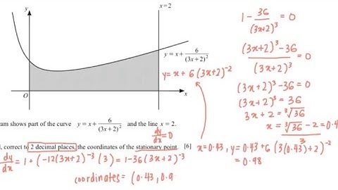 Integration: Area under a Curve | IGCSE ADDMATH (0606) PAST PAPER QUESTIONS