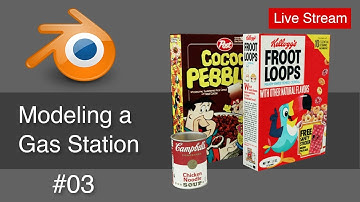 Modeling a Gas Station with Blender #03