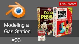 Modeling a Gas Station with Blender #03