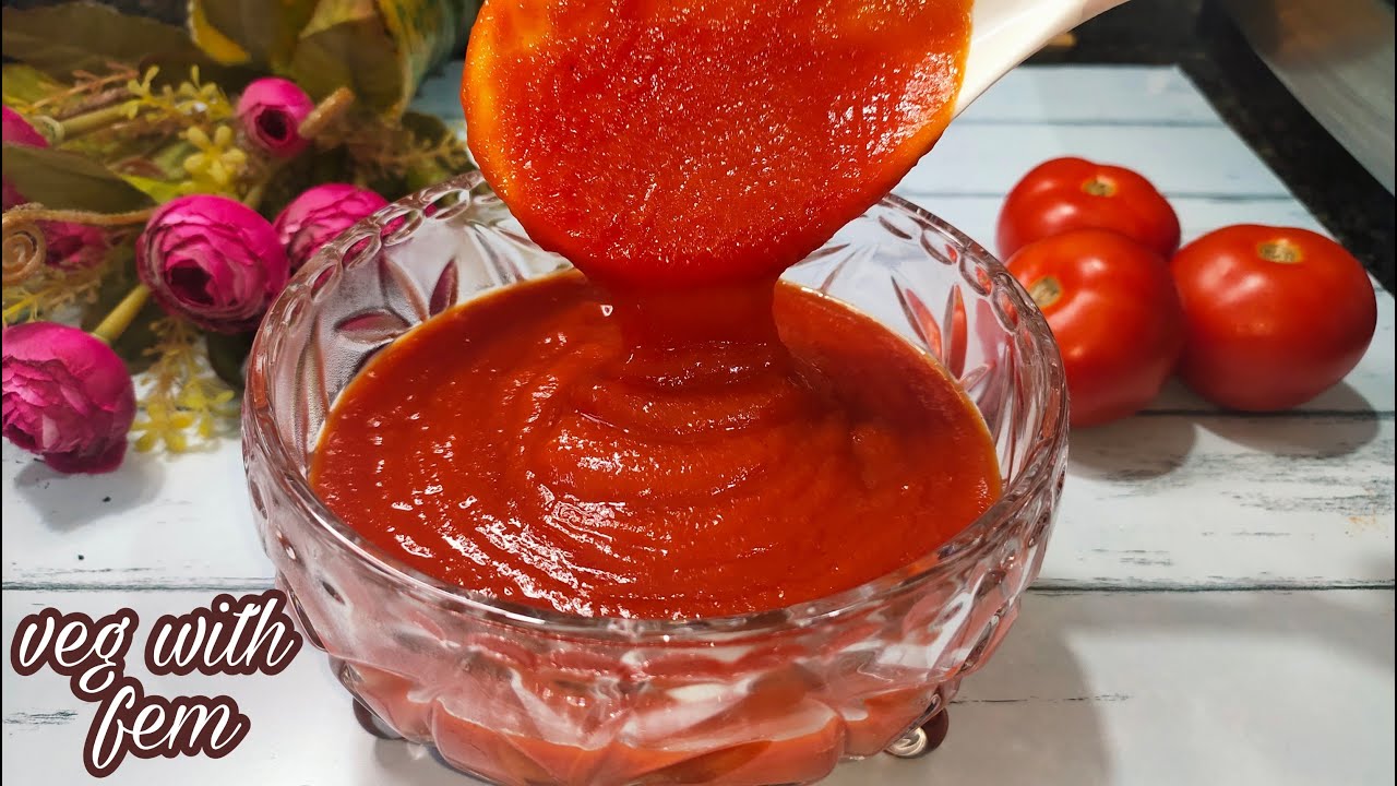 Thick Tomato Ketchup - 100% Original Ketchup Recipe Homemade Is Best and Healthy - Veg With