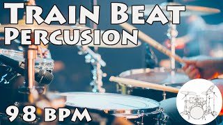 Play along Drums Train Beat 98 bpm