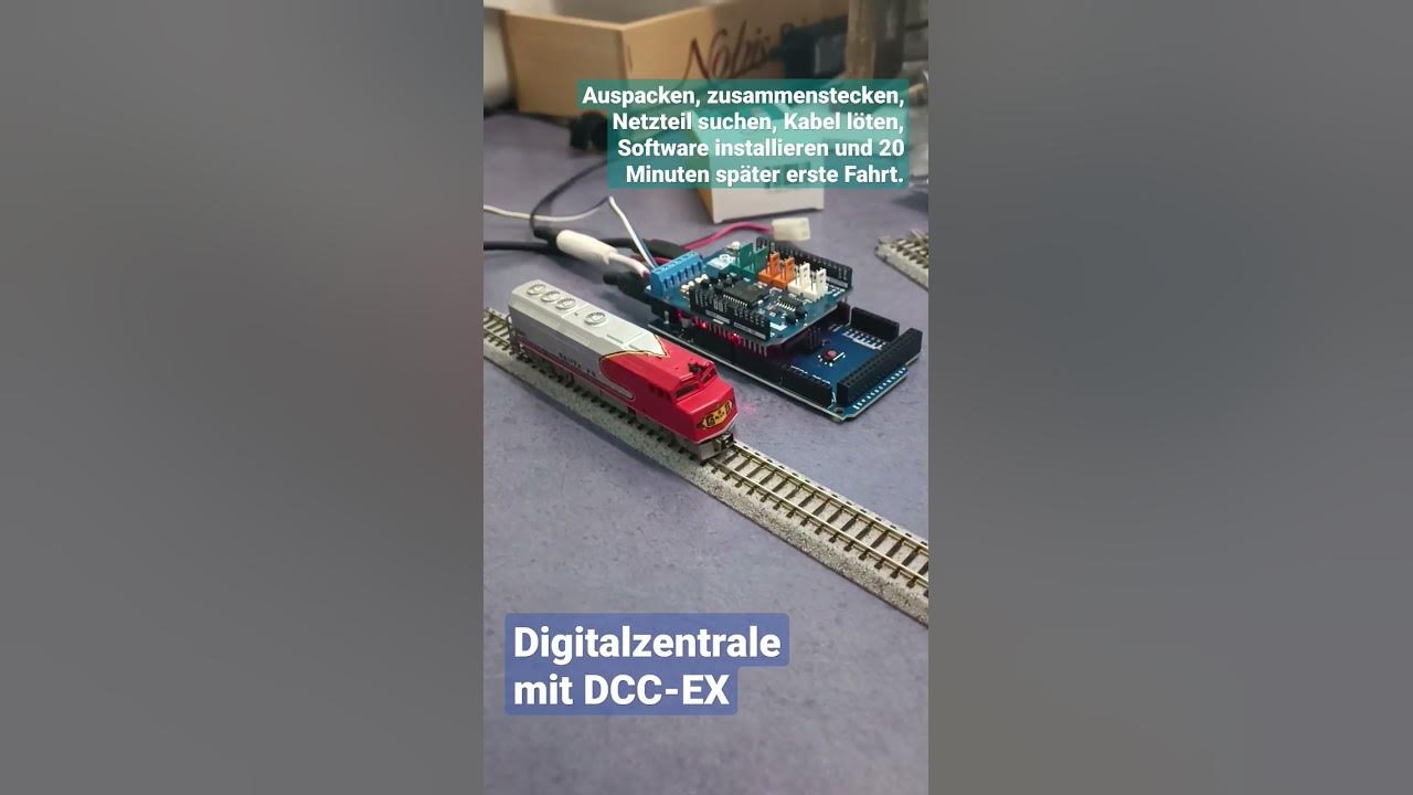 Digitalzentrale mit DCC-EX für die Modellbahn. Nach 20 Minuten erste ...