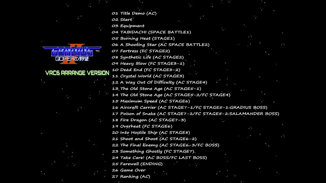 【VRC6アレンジ】グラディウスII全曲集