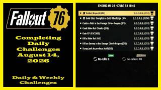 Completing Daily Challenges For August 14, 2026 - Fallout 76 Daily Challenges Guide for New Players