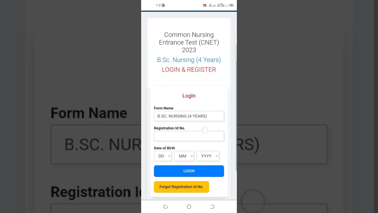 bsc nursing admit card 2023