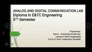 Experiment on Sampling/A & D Communication Lab