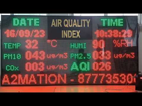 Air Quality Index Display II Pollution Parameter Display II Outdoor Display For showing Air Quality