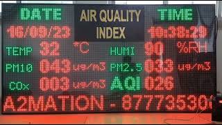 Air Quality Index Display II Pollution Parameter Display II Outdoor Display For showing Air Quality