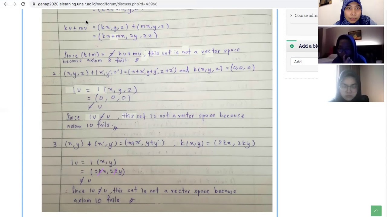 [Elementary Linear Algebra] Tutorial Session - YouTube