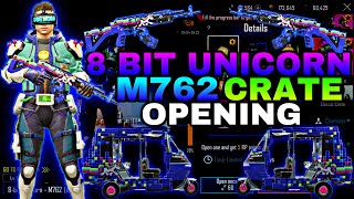 8 BIT UNICORN CRATE OPENING + M762 UPGRADED TO MAX LEVEL || PUBG MOBILE ||