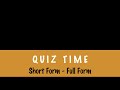 Quiz short form  full form quizoftheday by constructing minds