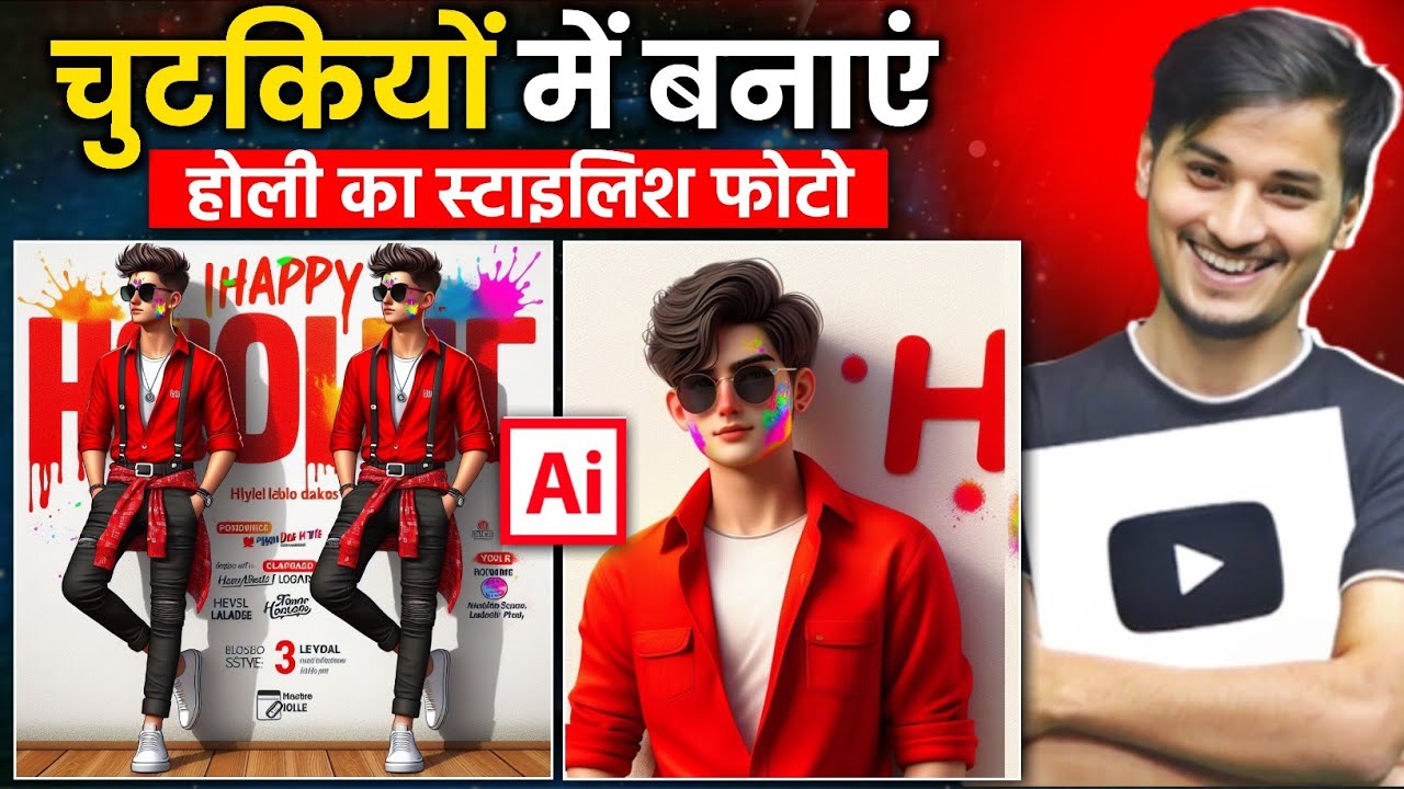 Holi Photo Editing | Holi Ai Photo Editing 2024 | Microsoft Bing Image Creator | Bing Ai