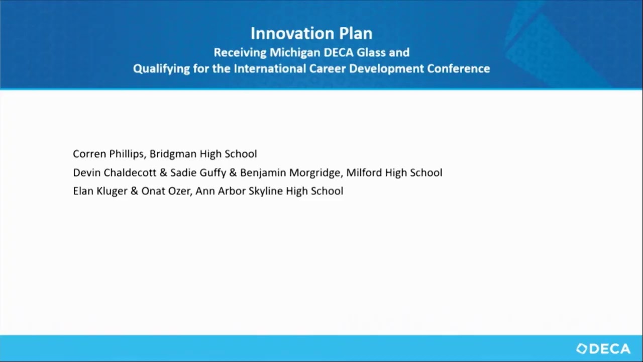 Michigan DECA State Conference Grand Awards Session - 2021