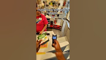 Trying to pay with random objects #shorts #shortsfeed #short #shortsviral #viral #entertainment #fyp