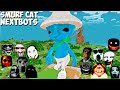 SURVIVAL GIANT SMURF CAT BASE JEFF THE KILLER and SCARY NEXTBOTS in Minecraft Gameplay Coffin Meme