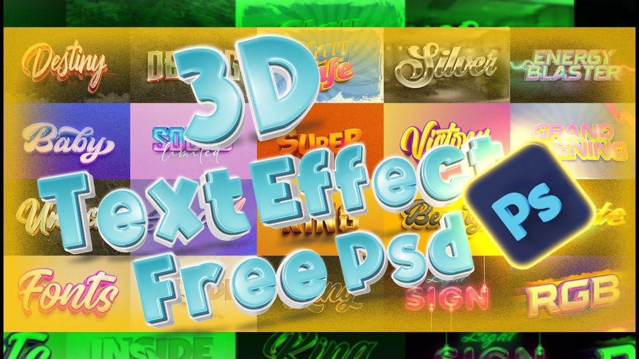 🔥These 3D Text Effects Will Blow Your Mind! | 20+🔥 3D Text Effects ...