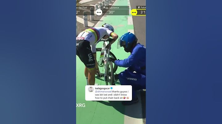 Tadej Pogacar gives thanks to Shimano after they helped him reattach his chain 🙏 #tourdefrance