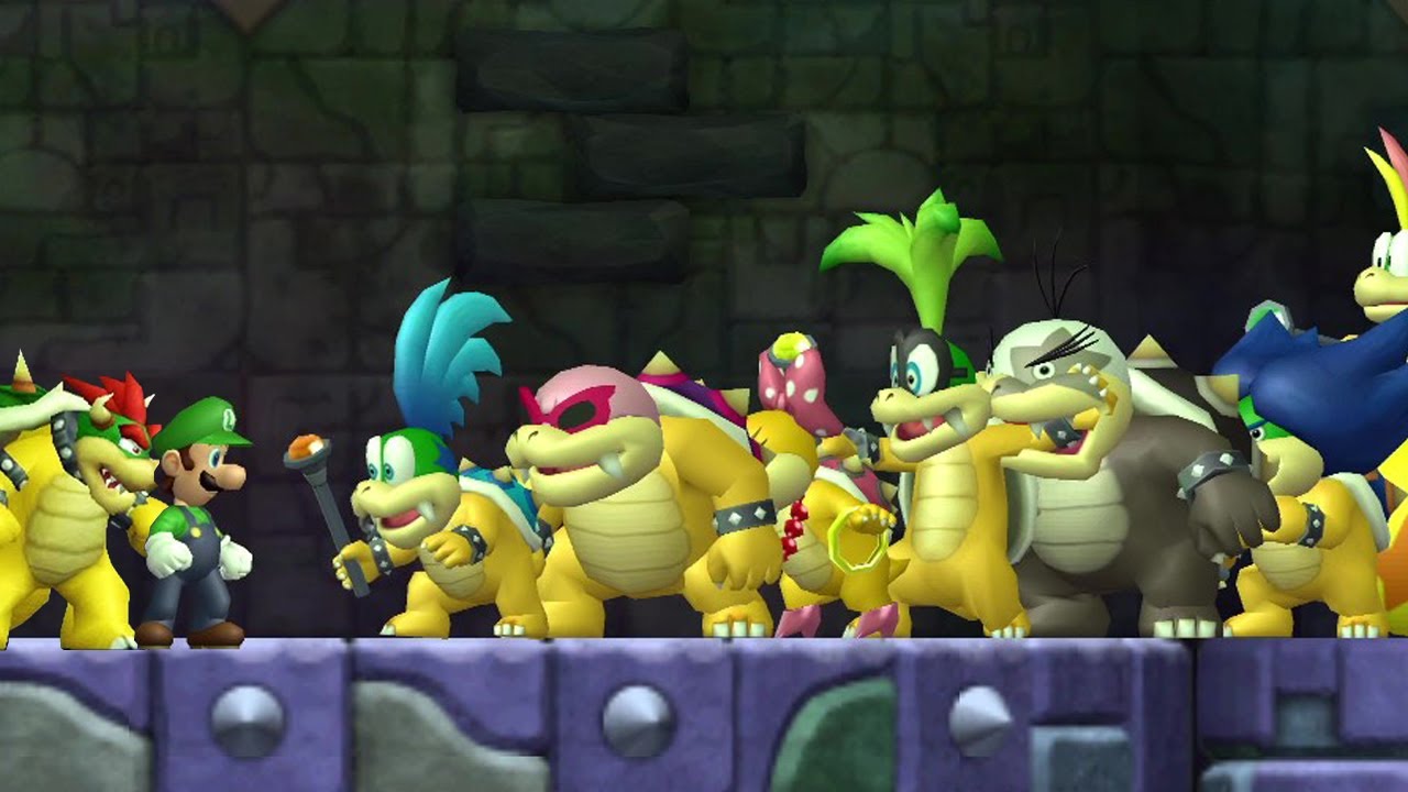 Can Luigi & Bowser Beat All Koopalings At Once in New Super Mario Bros. Wii?