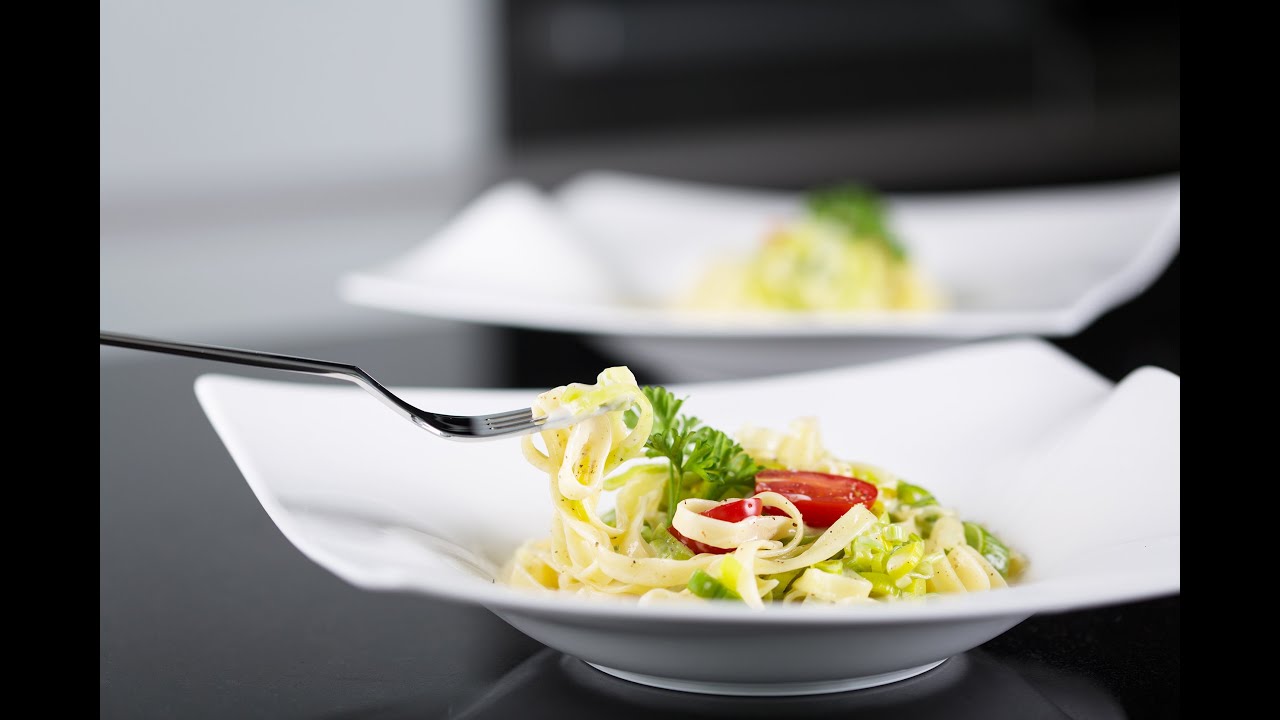 Tagliatelle mit Graukäse Lauch Soße