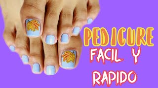 Como hacer pedicure pintar uñas de los pies/Toe nails design