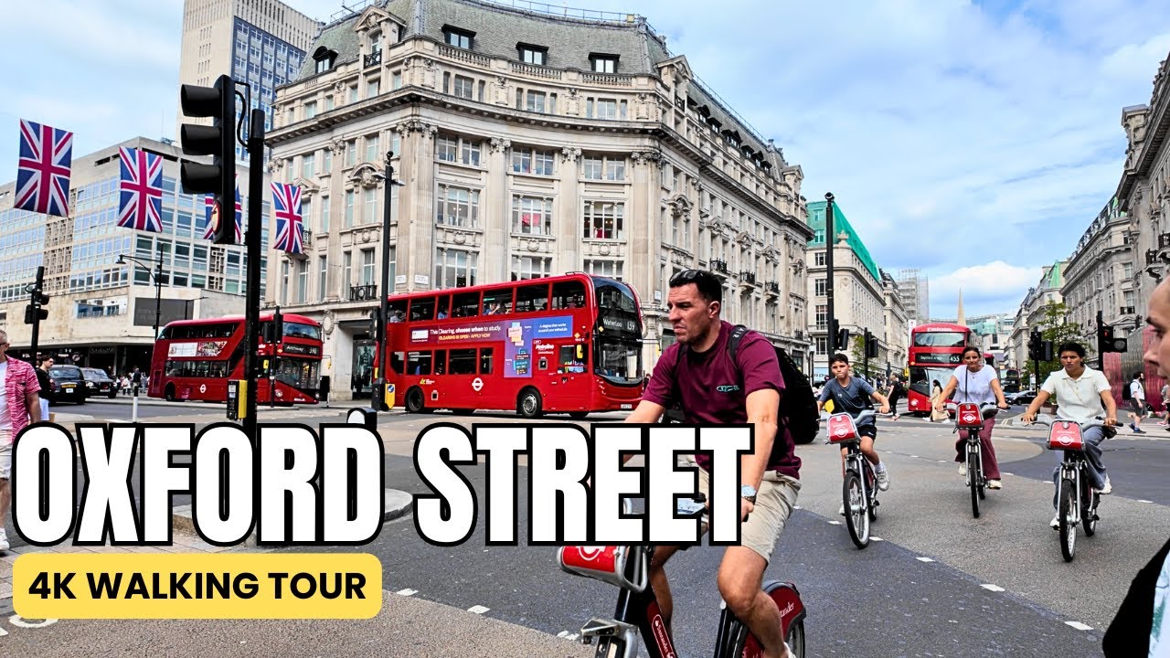 London Walk 4K | Oxford Street & Carnaby Street Walking Tour | London 4K Summer Walk