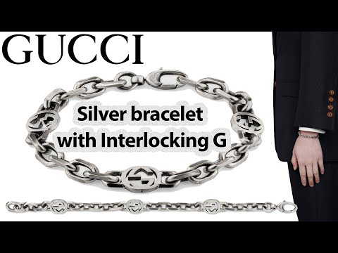 รีวิวสร้อยข้อมือ Gucci Silver bracelet with Interlocking G