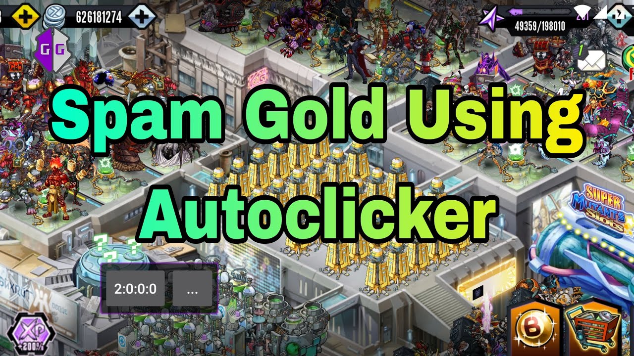 MGG Spam Gold Using Autoclicker (Not Perfect Setup)