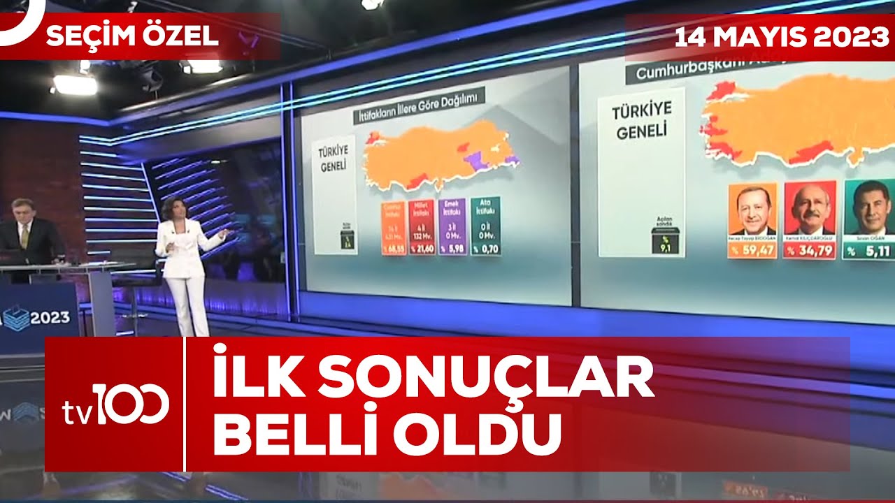 ⁣Türkiye Genelinde İlk Seçim Sonuçları Açıklandı | Tv100 Seçim Özel