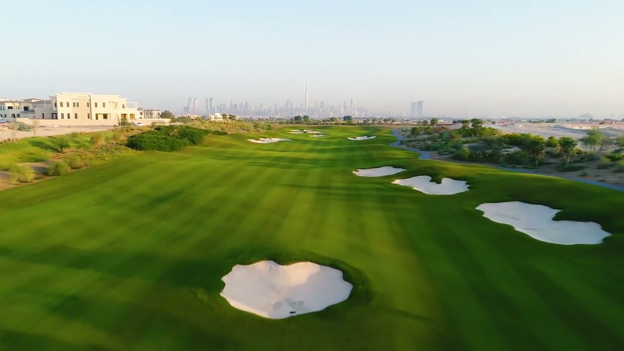 Aerial View of Golf Club on a Luxury Residential Footage| Premium Video Footage | 4K