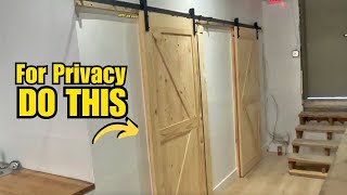 Installing Barn Doors on Bathrooms Abandoned Building Renovation Part 10