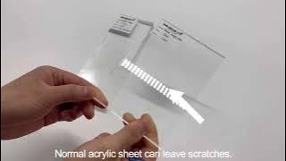 Anti scratch acrylic sheet VS Normal acrylic sheet
