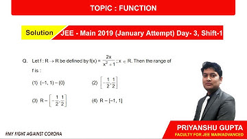 SOLUTION JEE MAIN 2019 JANUARY -FUNCTION (MISSION - JEE)