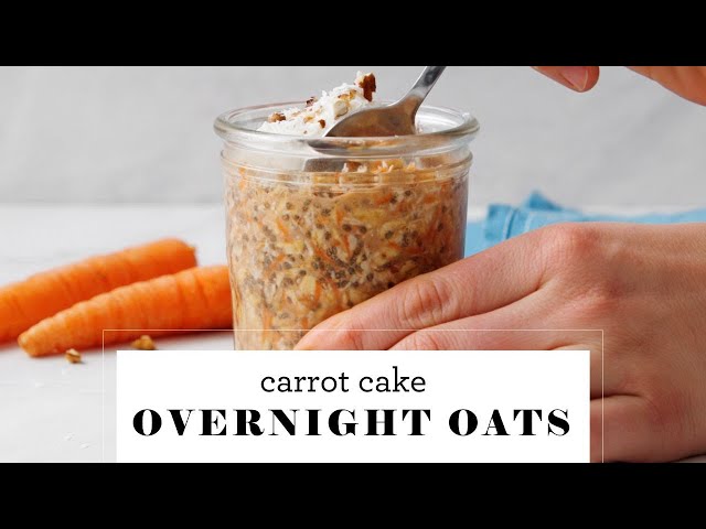 The BEST Carrot Cake Overnight Oats (Easy & Healthy!) - Jar Of Lemons