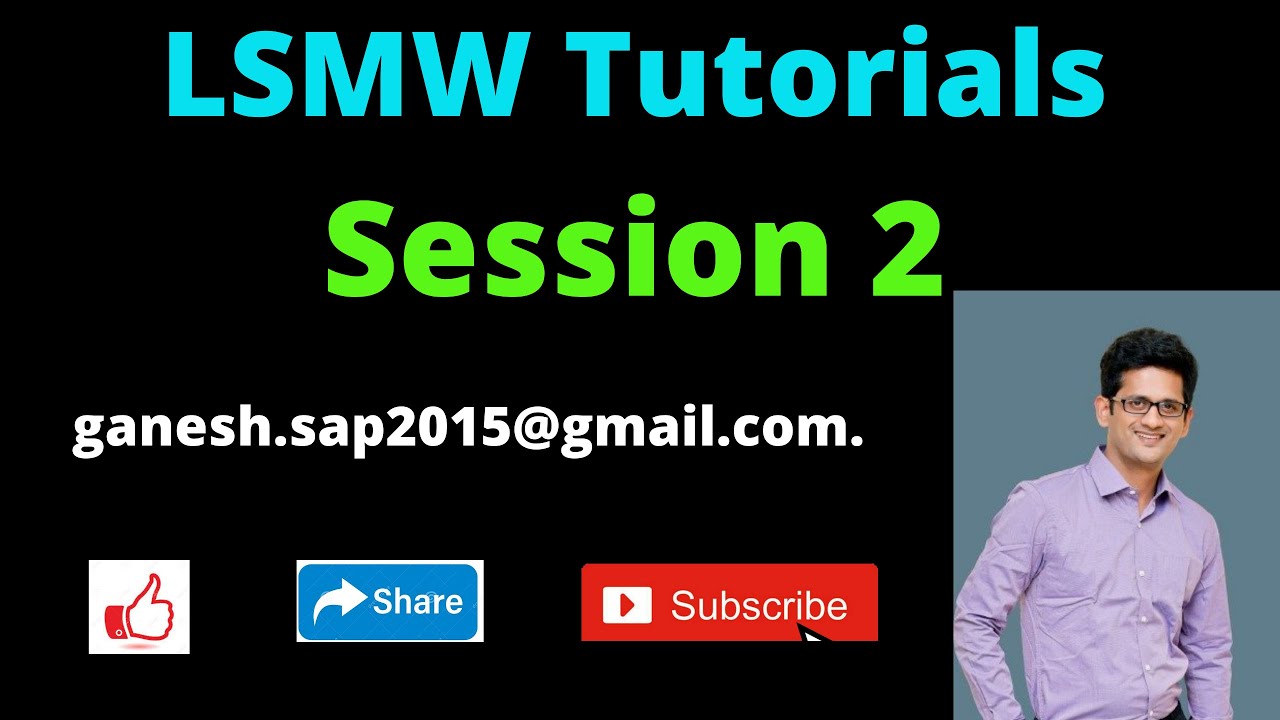 SAP LSMW Session 2 by Ganesh Padala || Data Migration in SAP || Tools for uploading Data || Record