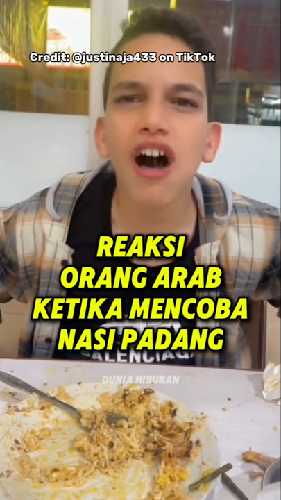Reaksi Jujur Orang Arab Saat Makan Nasi Padang #bule #reaksibule #shorts
