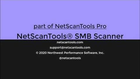 NetScanTools Pro SMB Scanner