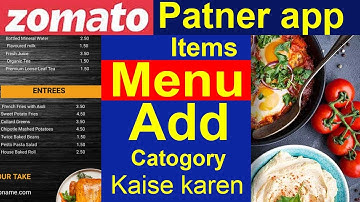 zomato me menu kaise add karen || how to add menu on zomato || how to change menu in zomato part 6