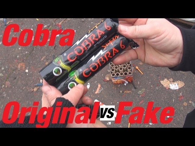 COBRA 6 - FAKE vs. ORIGINAL, What's inside FAKE Cobra 6 (28g BKS)  firecracker?