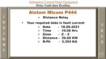 Alstom Make || Micom P444 || Distance Relay || Relay fault data reading || hindi