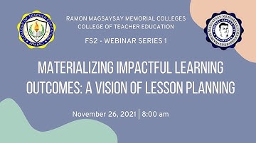 FS Webinar Series 1 | Lesson Planning