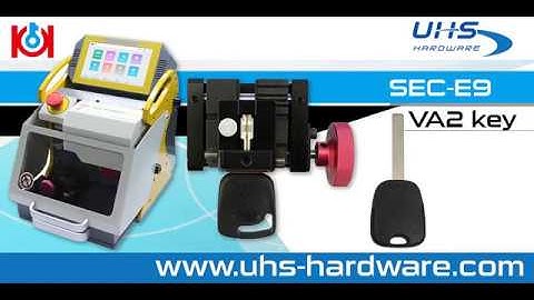 How To Cut New 2018+ Hyundai Kia VA2 KK12 Keys w/ SEC-E9 Automatic Key Cutter